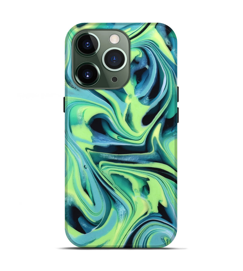 iPhone 13 Pro ResinArt Live Edge Phone Case - Athena (Green, 746007)