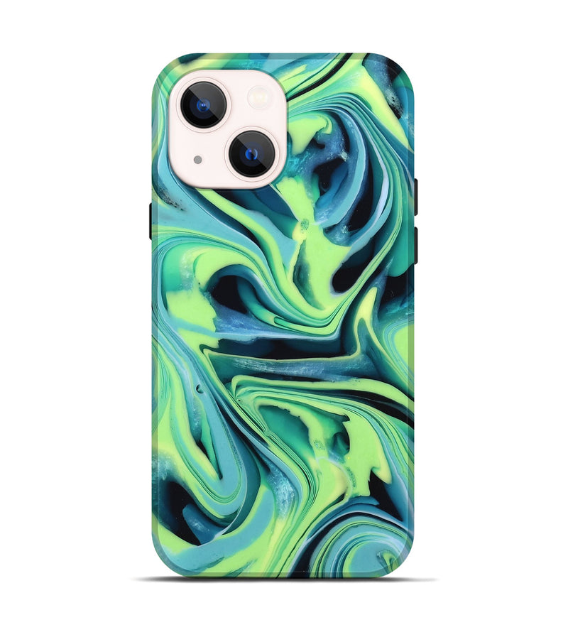 iPhone 14 ResinArt Live Edge Phone Case - Athena (Green, 746007)