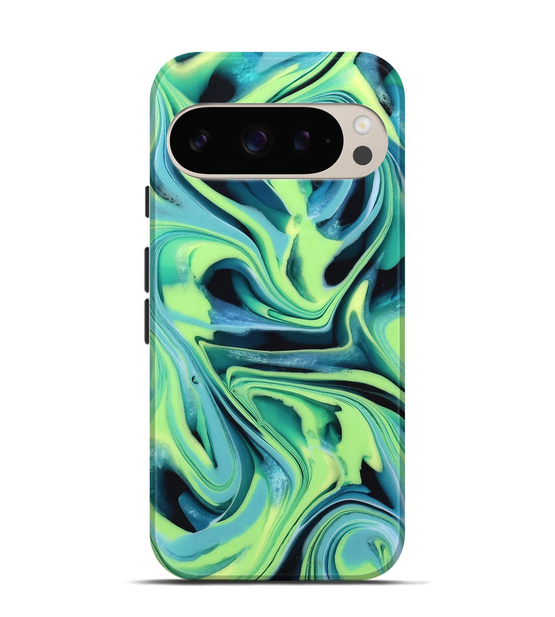 Pixel 9 ResinArt Live Edge Phone Case - Athena (Green, 746007)