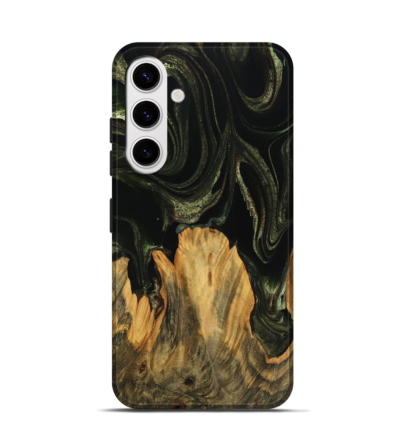 Galaxy S25 Wood Live Edge Phone Case - Alesha (Green, 746008)