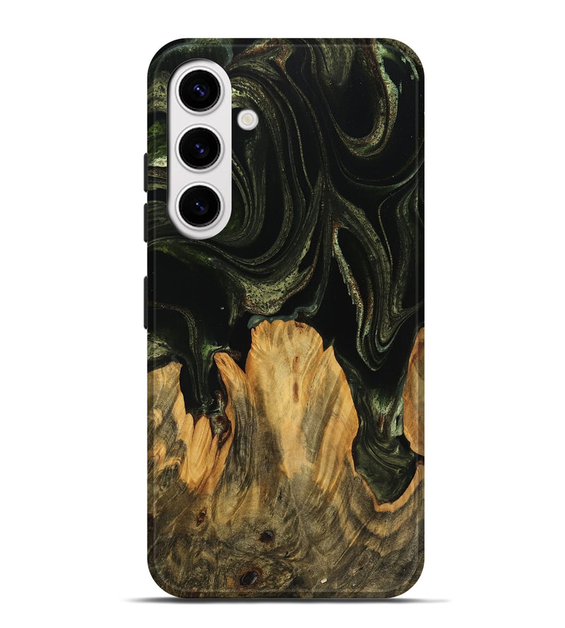 Galaxy S25 Plus Wood Live Edge Phone Case - Alesha (Green, 746008)