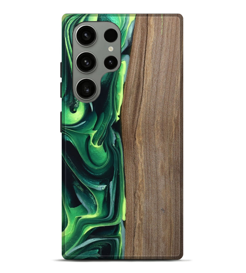 Galaxy S23 Ultra Wood Live Edge Phone Case - Wendi (Green, 746009)