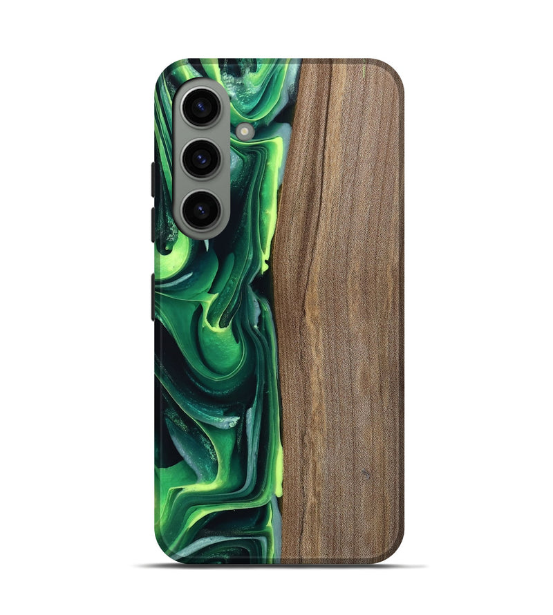 Galaxy S24 Wood Live Edge Phone Case - Wendi (Green, 746009)