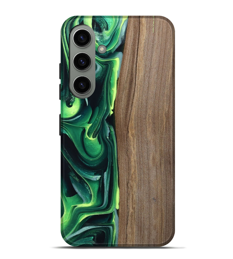 Galaxy S24 Plus Wood Live Edge Phone Case - Wendi (Green, 746009)