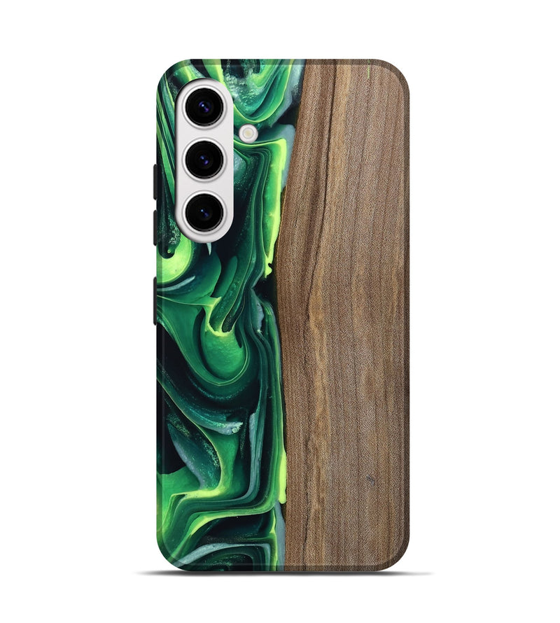 Galaxy S25 Wood Live Edge Phone Case - Wendi (Green, 746009)