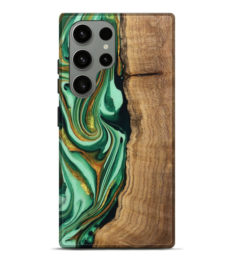 Galaxy S23 Ultra Wood Live Edge Phone Case - Kyaire (Green, 746010)