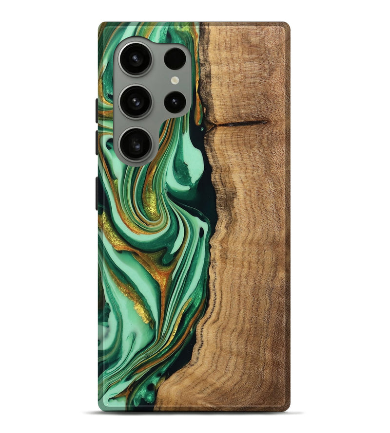 Galaxy S24 Ultra Wood Live Edge Phone Case - Kyaire (Green, 746010)