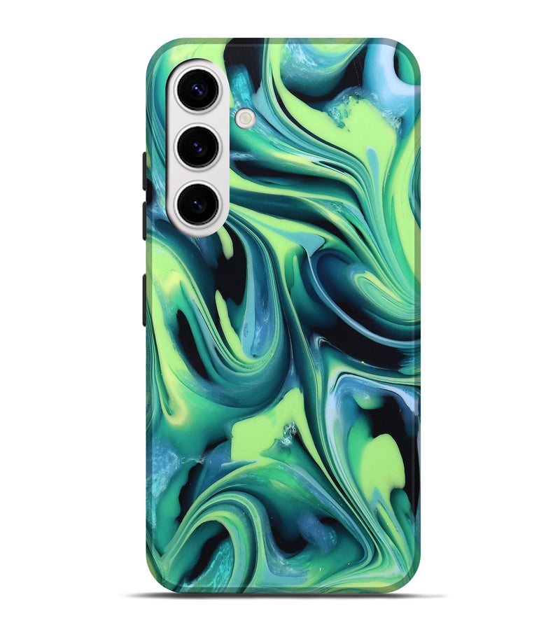 Galaxy S25 Plus ResinArt Live Edge Phone Case - Khalil (Green, 746011)