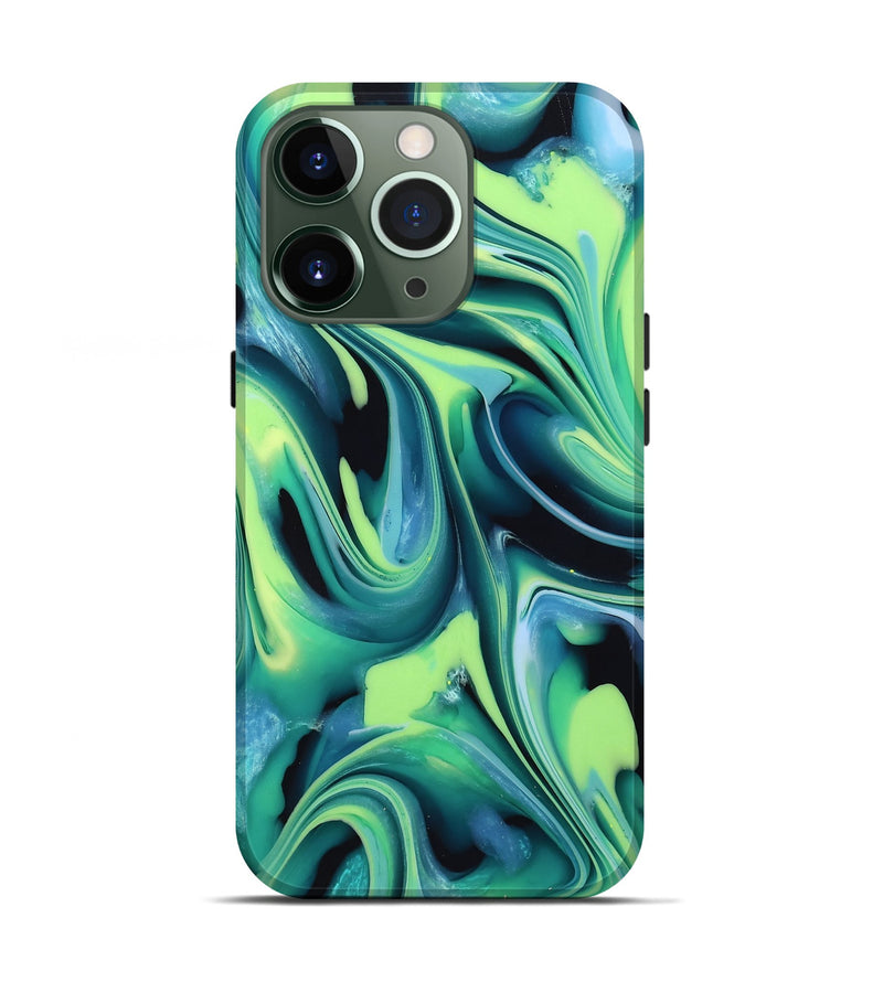 iPhone 13 Pro ResinArt Live Edge Phone Case - Khalil (Green, 746011)