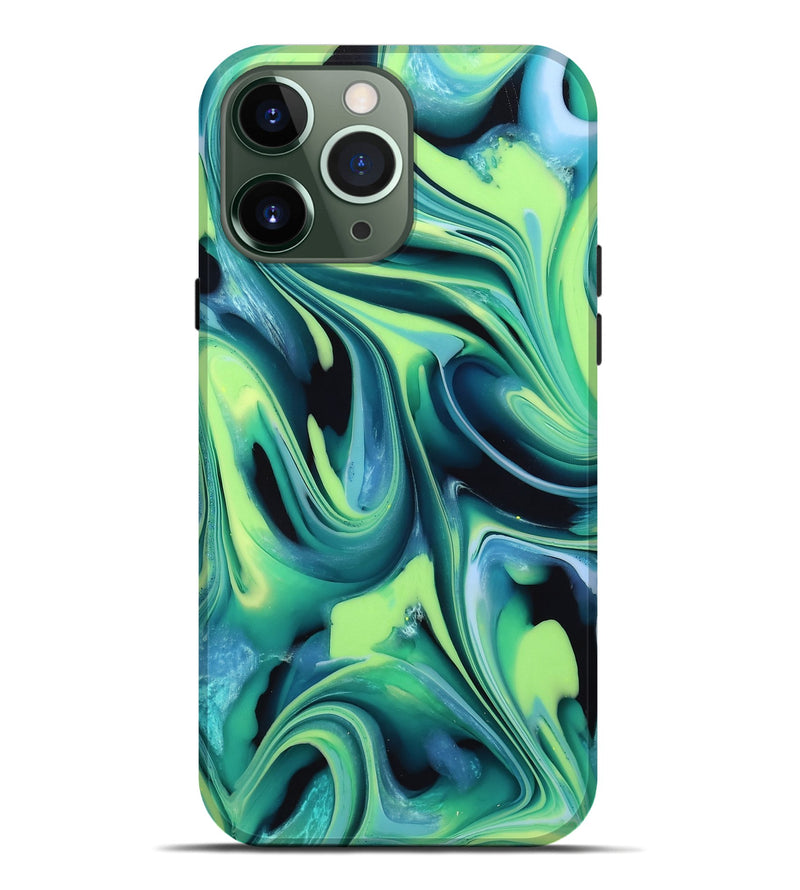 iPhone 13 Pro Max ResinArt Live Edge Phone Case - Khalil (Green, 746011)