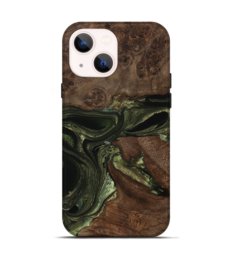 iPhone 14 Wood Live Edge Phone Case - Adell (Green, 746012)