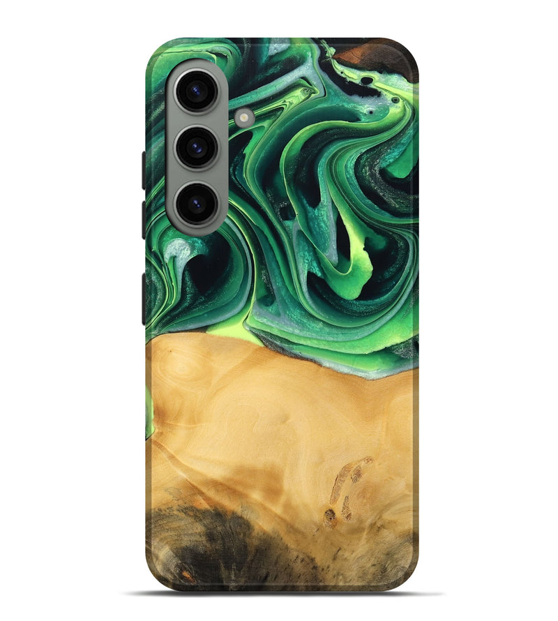 Galaxy S24 Plus Wood Live Edge Phone Case - Jeffry (Green, 746013)