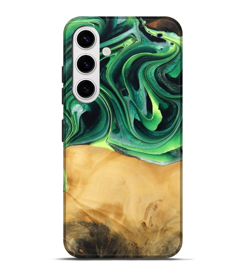 Galaxy S25 Plus Wood Live Edge Phone Case - Jeffry (Green, 746013)