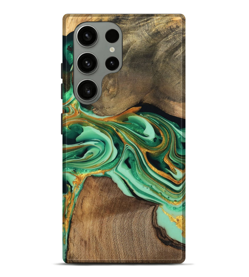 Galaxy S23 Ultra Wood Live Edge Phone Case - Jett (Green, 746014)