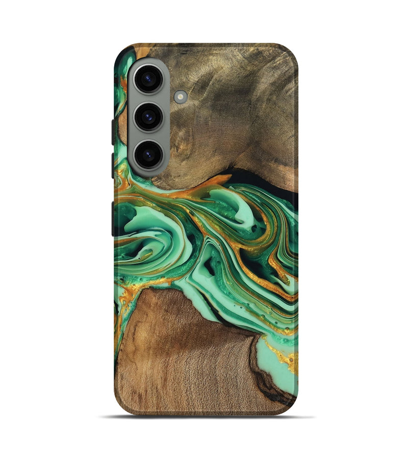 Galaxy S24 Wood Live Edge Phone Case - Jett (Green, 746014)