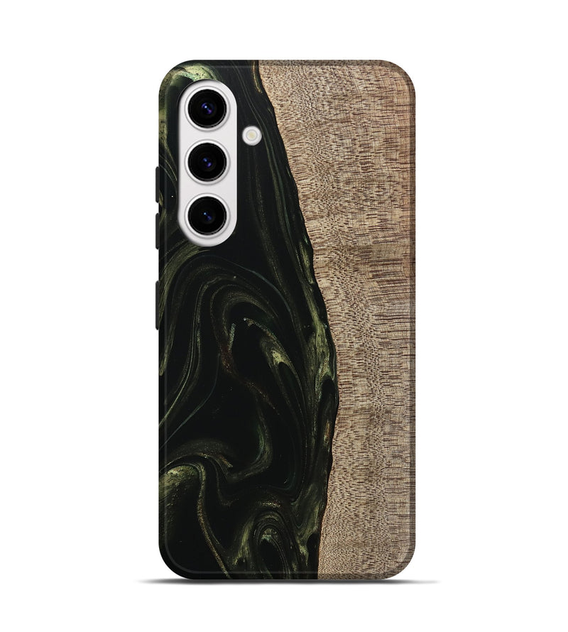 Galaxy S25 Wood Live Edge Phone Case - Miller (Green, 746016)