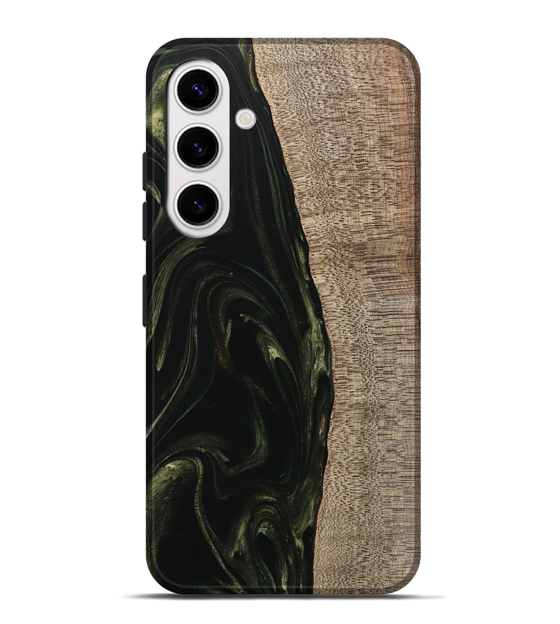 Galaxy S25 Plus Wood Live Edge Phone Case - Miller (Green, 746016)