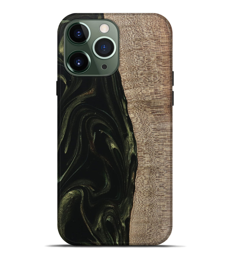 iPhone 13 Pro Max Wood Live Edge Phone Case - Miller (Green, 746016)