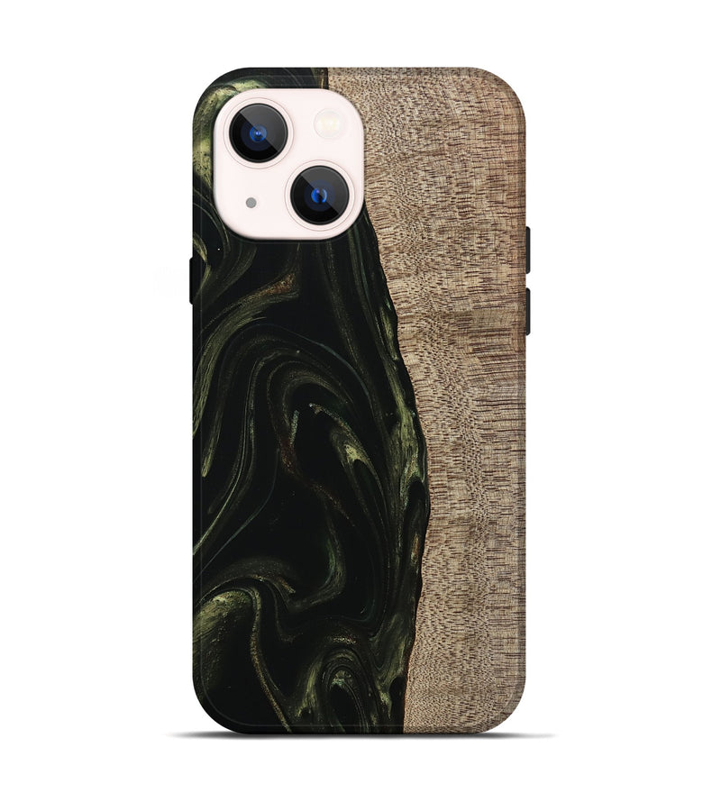 iPhone 14 Wood Live Edge Phone Case - Miller (Green, 746016)