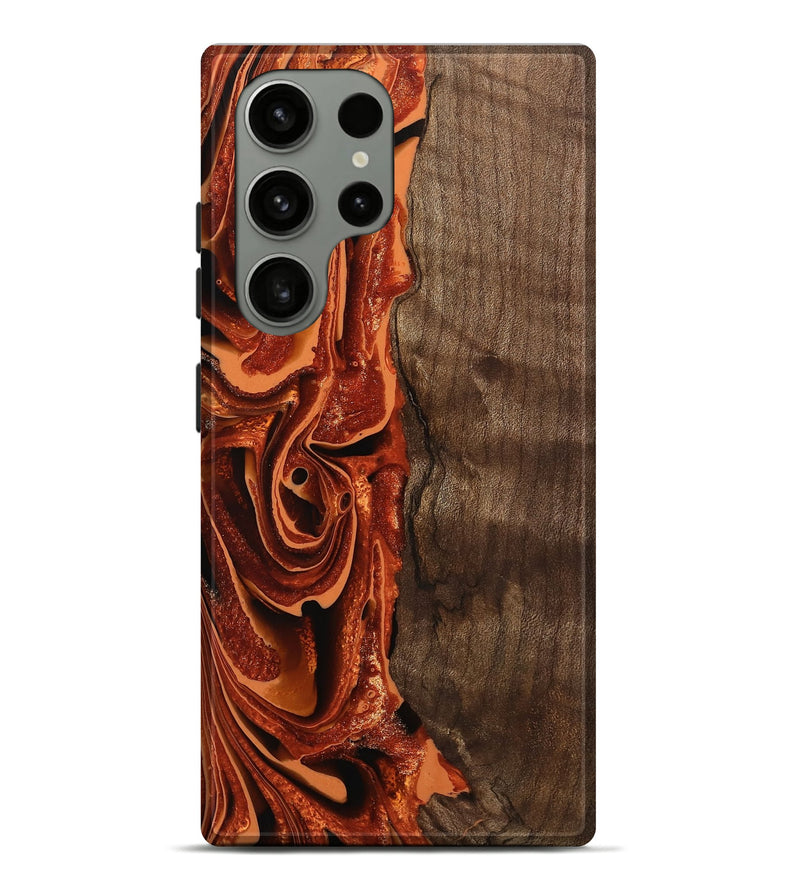 Galaxy S23 Ultra Wood Live Edge Phone Case - Aurora (Red, 746017)