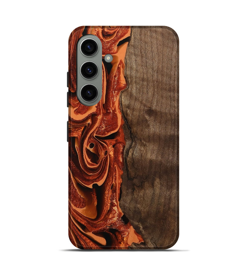 Galaxy S24 Wood Live Edge Phone Case - Aurora (Red, 746017)