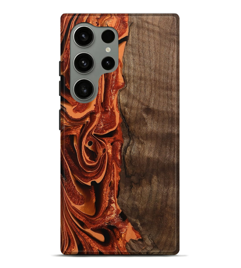 Galaxy S24 Ultra Wood Live Edge Phone Case - Aurora (Red, 746017)