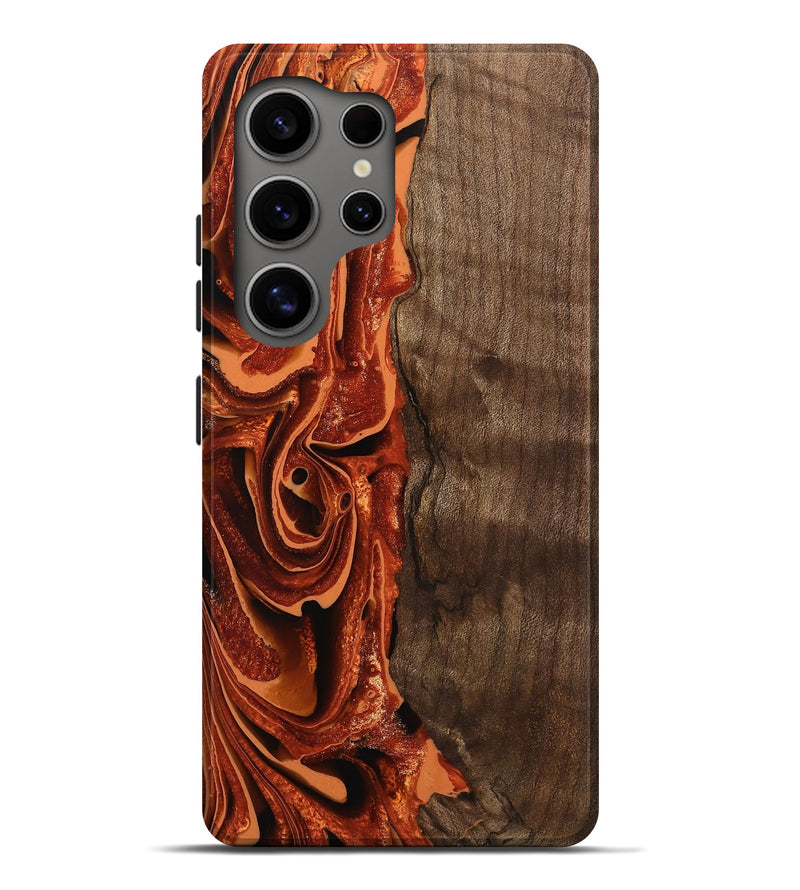 Galaxy S25 Ultra Wood Live Edge Phone Case - Aurora (Red, 746017)