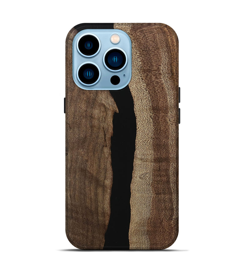 iPhone 14 Pro Wood Live Edge Phone Case - Khari (Wood Burl, 746018)