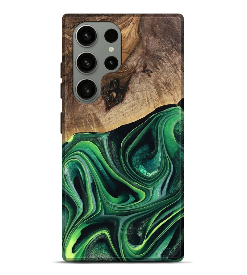 Galaxy S23 Ultra Wood Live Edge Phone Case - West (Green, 746022)