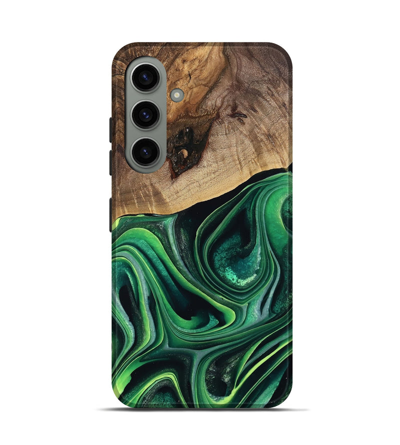 Galaxy S24 Wood Live Edge Phone Case - West (Green, 746022)