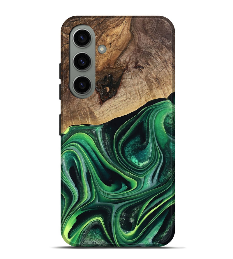 Galaxy S24 Plus Wood Live Edge Phone Case - West (Green, 746022)