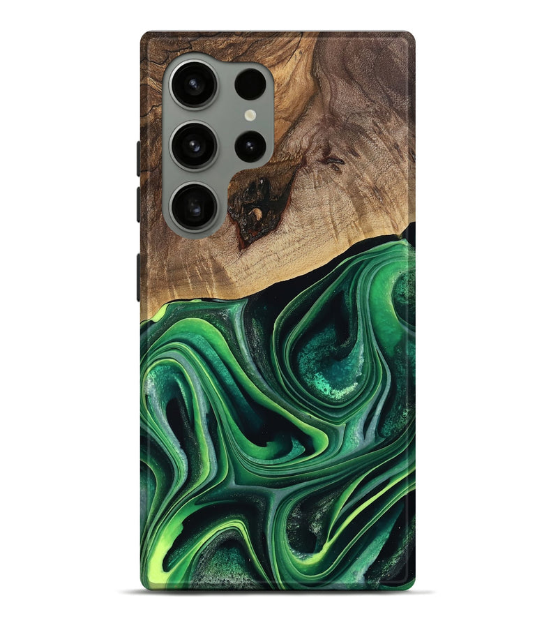 Galaxy S24 Ultra Wood Live Edge Phone Case - West (Green, 746022)