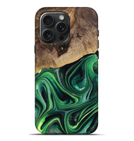 iPhone 16 Pro Max Wood Live Edge Phone Case - West (Green, 746022)