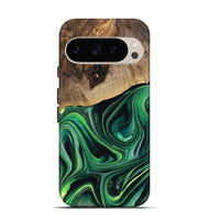 Pixel 9 Pro Wood Live Edge Phone Case - West (Green, 746022)