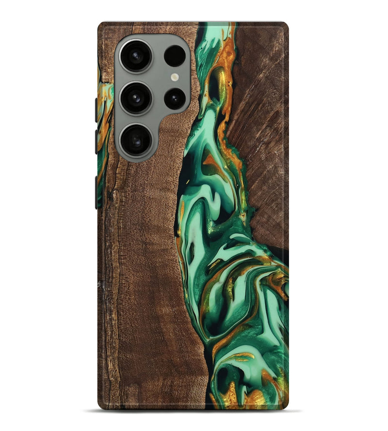 Galaxy S23 Ultra Wood Live Edge Phone Case - Juniper (Green, 746023)