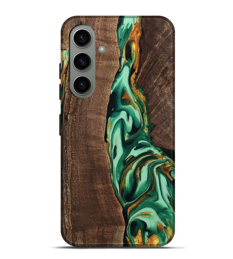 Galaxy S24 Plus Wood Live Edge Phone Case - Juniper (Green, 746023)