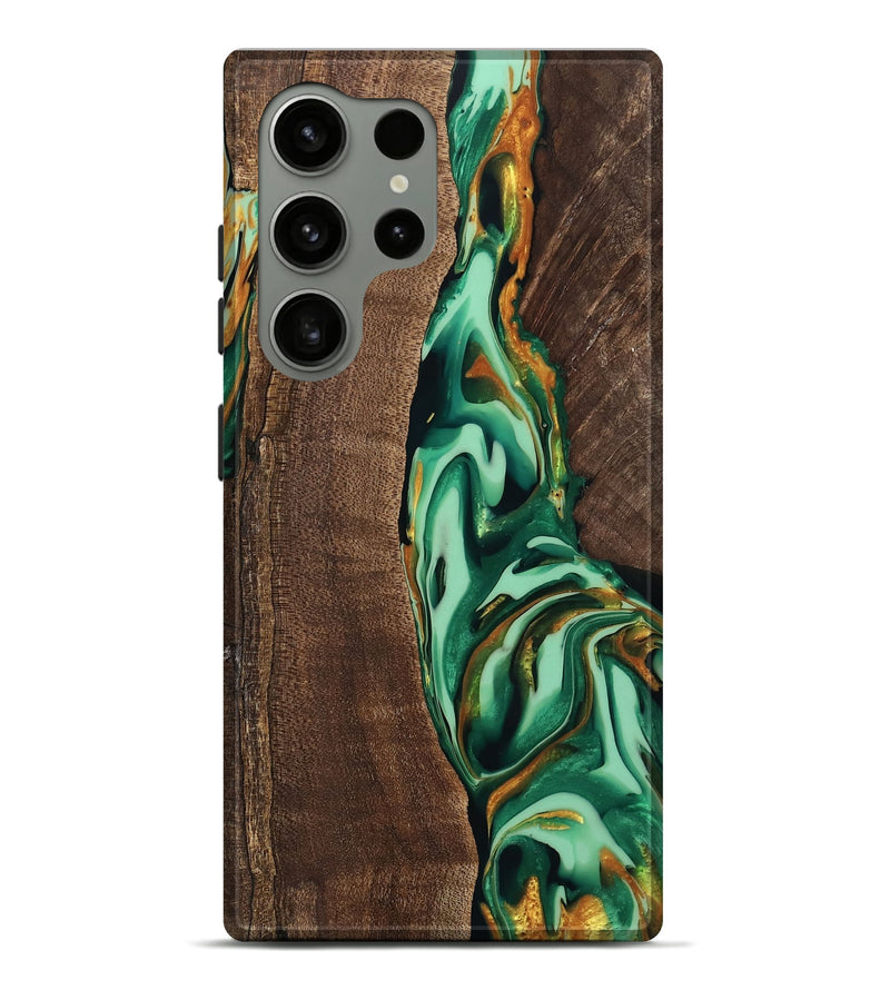 Galaxy S24 Ultra Wood Live Edge Phone Case - Juniper (Green, 746023)