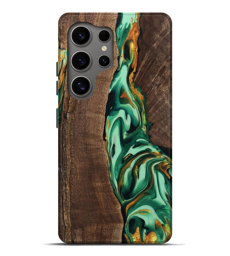 Galaxy S25 Ultra Wood Live Edge Phone Case - Juniper (Green, 746023)