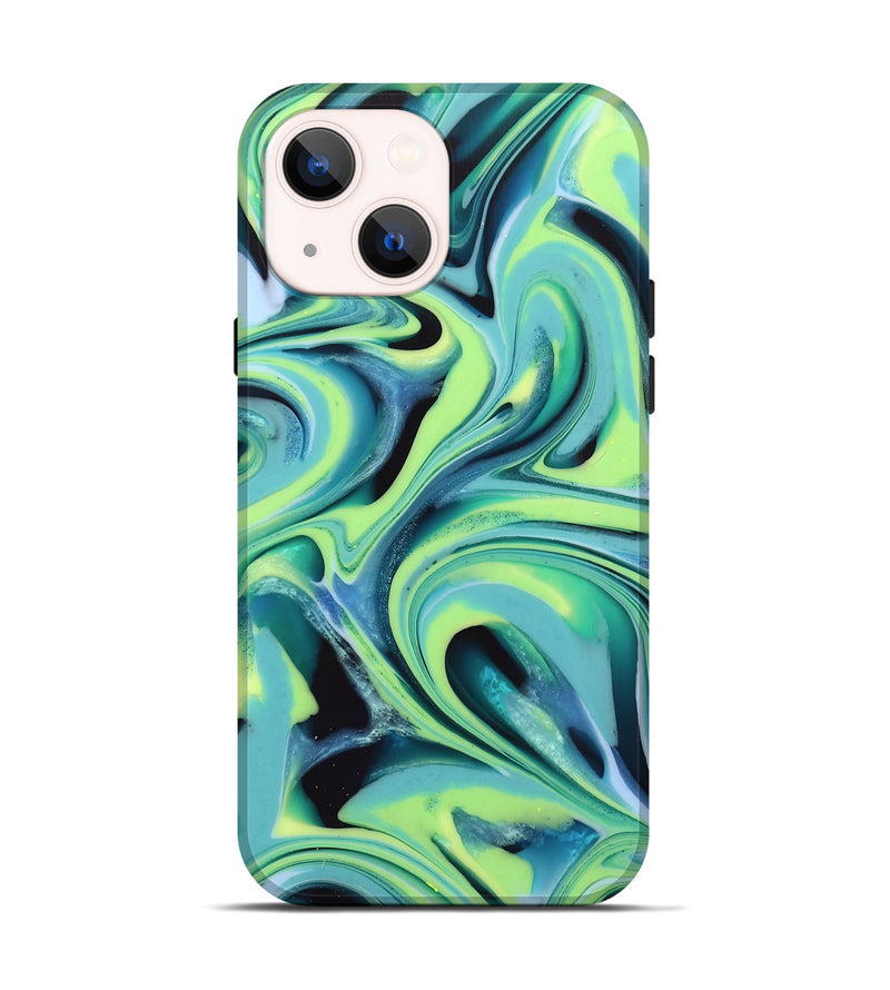 iPhone 14 ResinArt Live Edge Phone Case - Jo (Green, 746024)