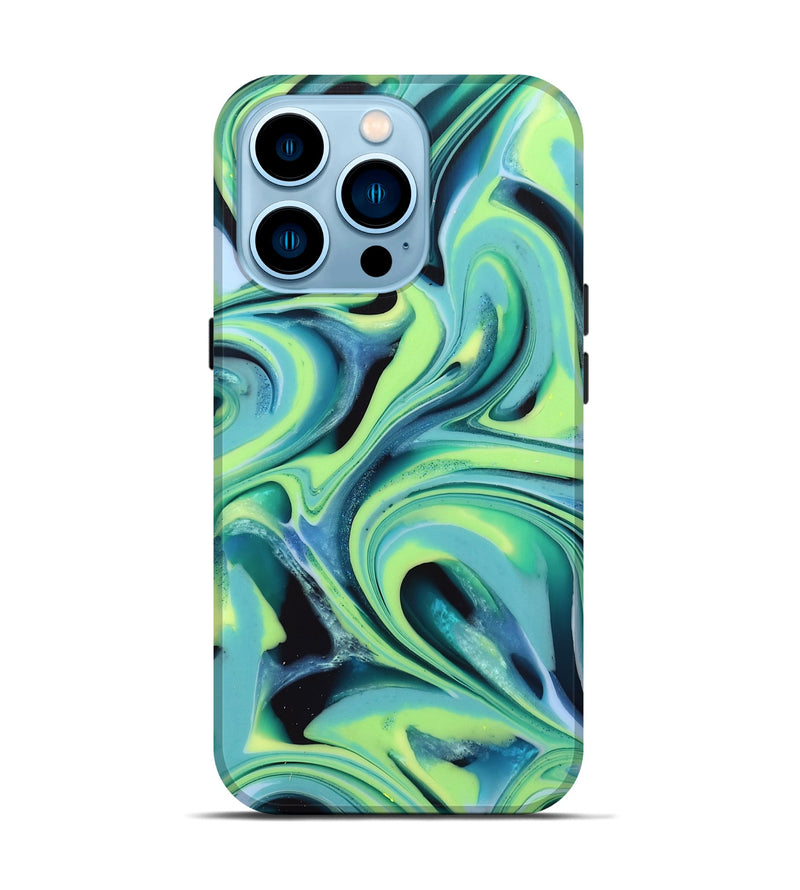 iPhone 14 Pro ResinArt Live Edge Phone Case - Jo (Green, 746024)