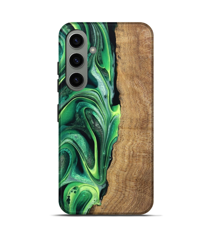 Galaxy S24 Wood Live Edge Phone Case - Zaid (Green, 746025)