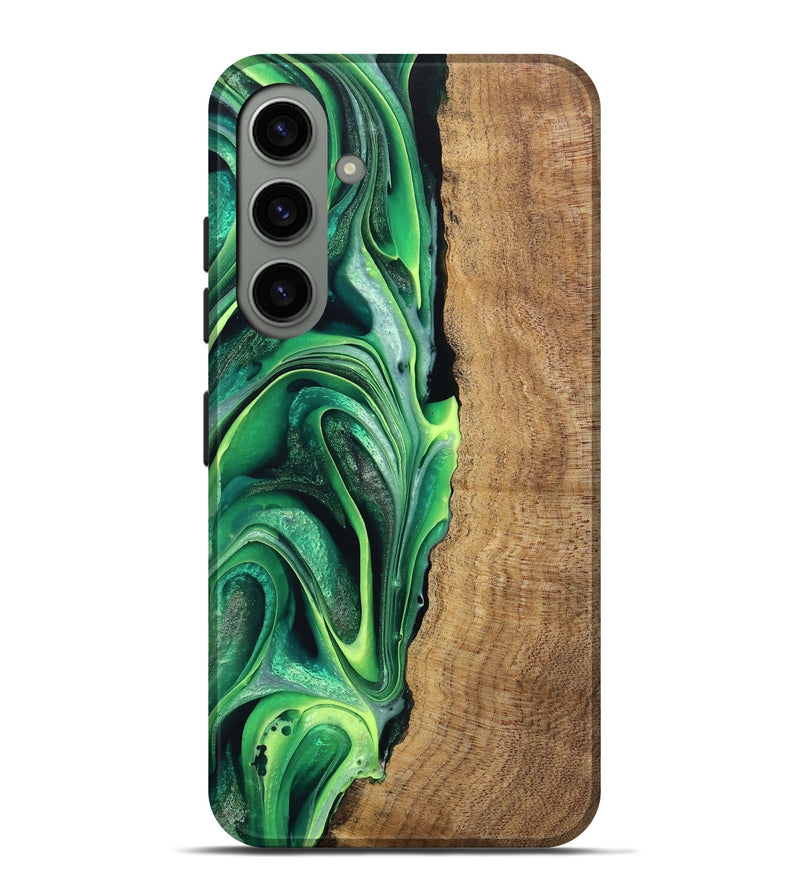 Galaxy S24 Plus Wood Live Edge Phone Case - Zaid (Green, 746025)