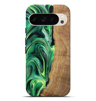 Pixel 9 Pro XL Wood Live Edge Phone Case - Zaid (Green, 746025)