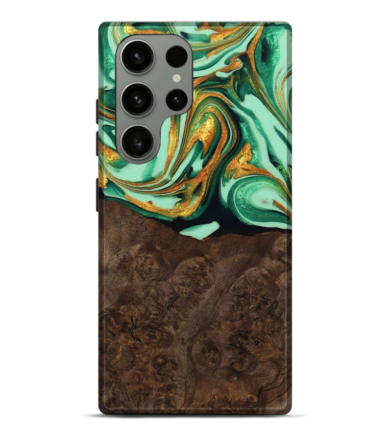 Galaxy S23 Ultra Wood Live Edge Phone Case - Saul (Green, 746026)