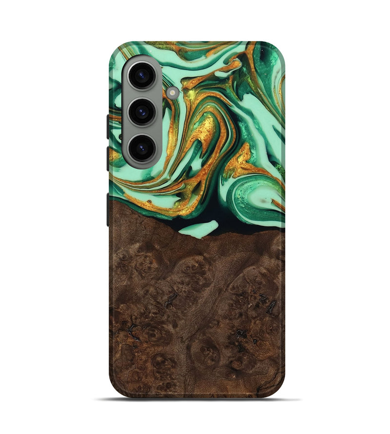 Galaxy S24 Wood Live Edge Phone Case - Saul (Green, 746026)