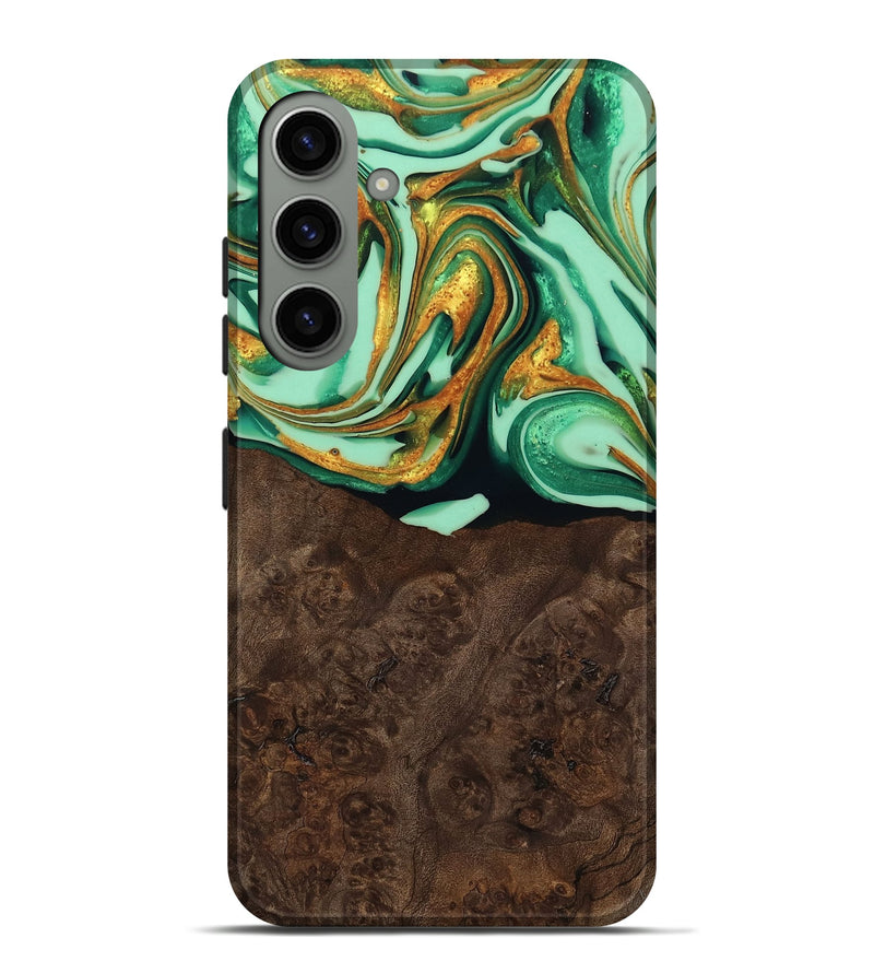 Galaxy S24 Plus Wood Live Edge Phone Case - Saul (Green, 746026)