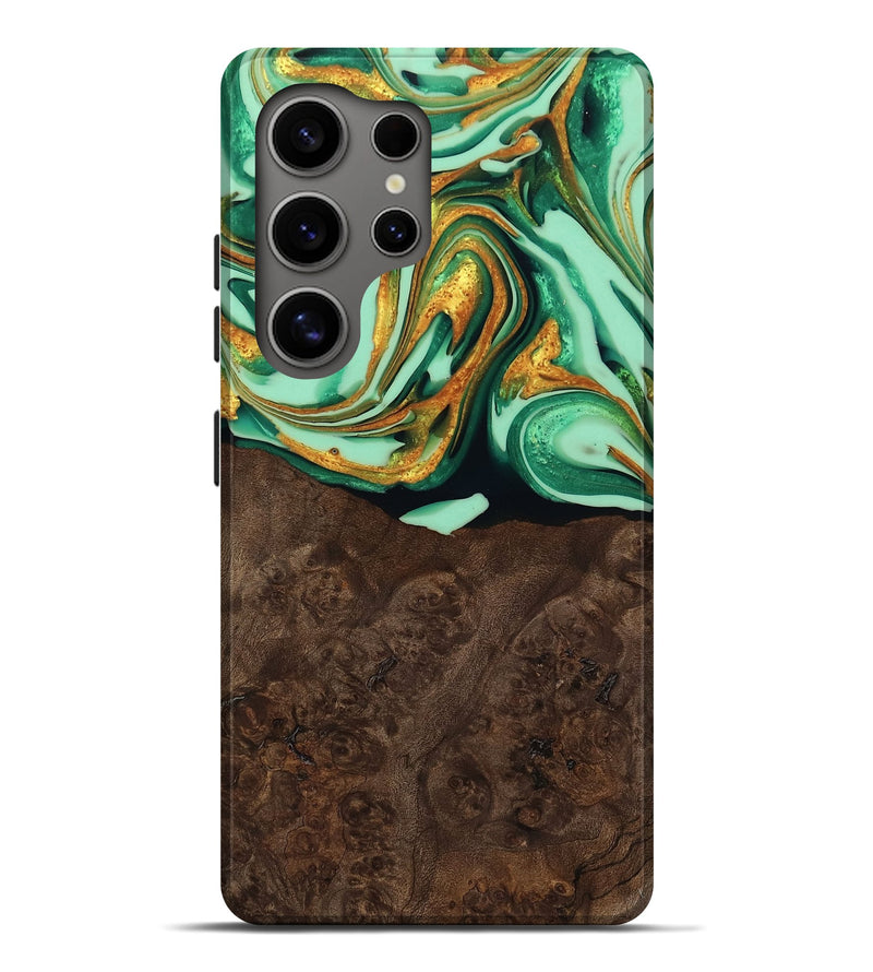 Galaxy S25 Ultra Wood Live Edge Phone Case - Saul (Green, 746026)