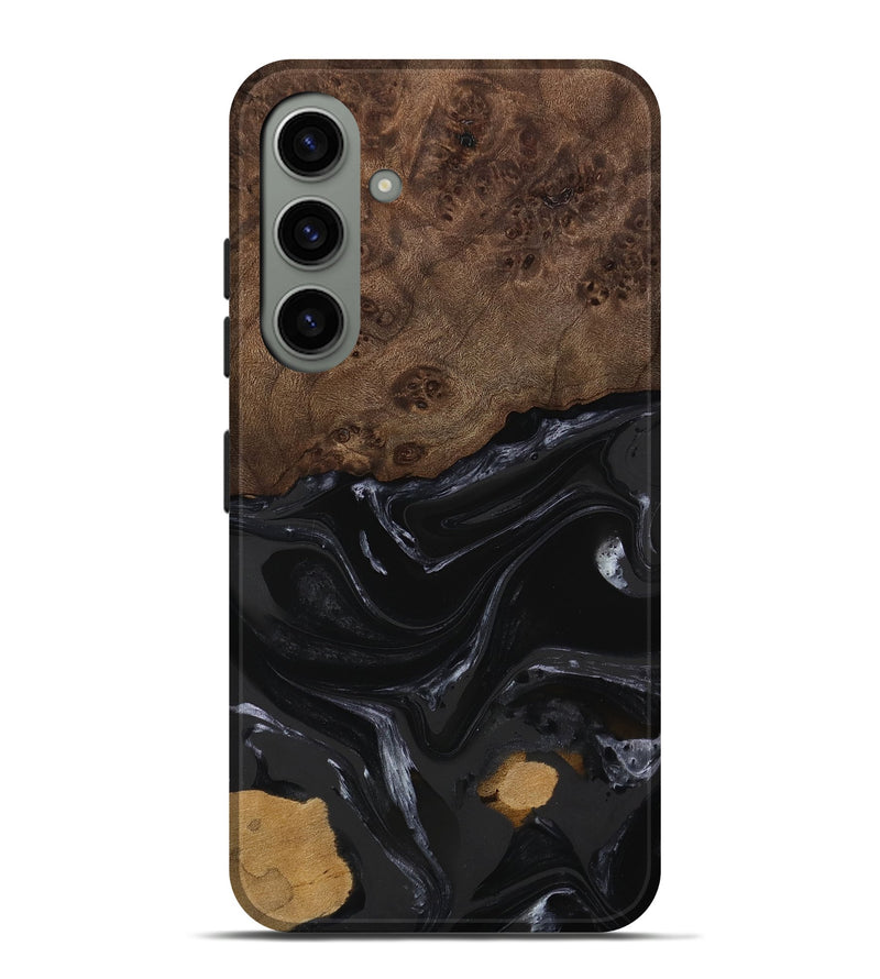 Galaxy S24 Plus Wood Live Edge Phone Case - Alani (Black & White, 746027)