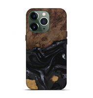 iPhone 13 Pro Wood Live Edge Phone Case - Alani (Black & White, 746027)