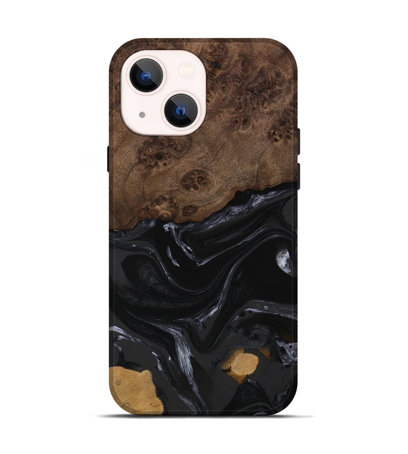 iPhone 14 Wood Live Edge Phone Case - Alani (Black & White, 746027)